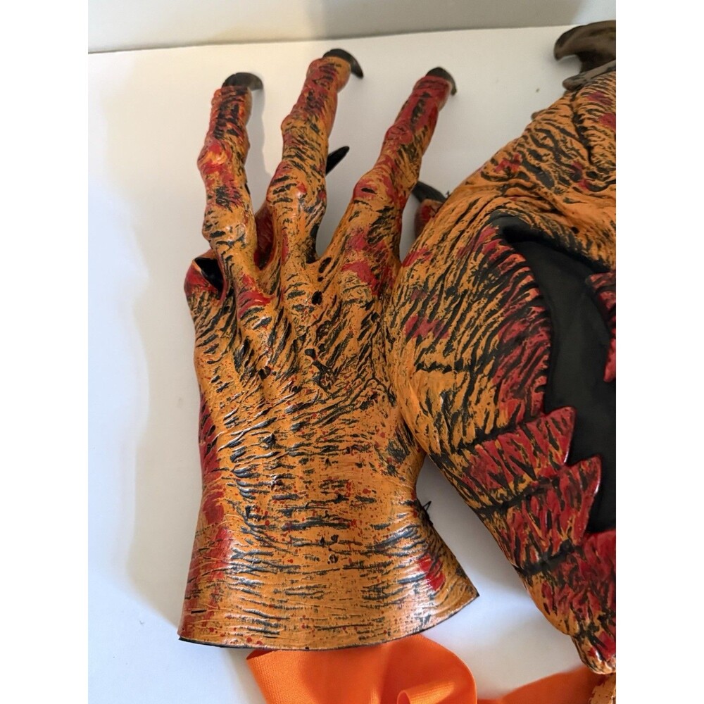 Dark Harvest Pumpkin Adult Halloween Mask Costume With Hands & Chest Piece. New! - Picture 3 of 5